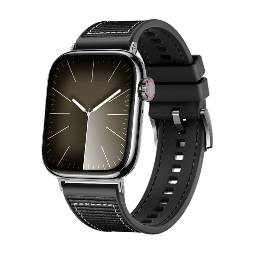 Techsuit W051 rem til Apple Watch 42mm / 41mm / 40mm / 38mm serien, Sort