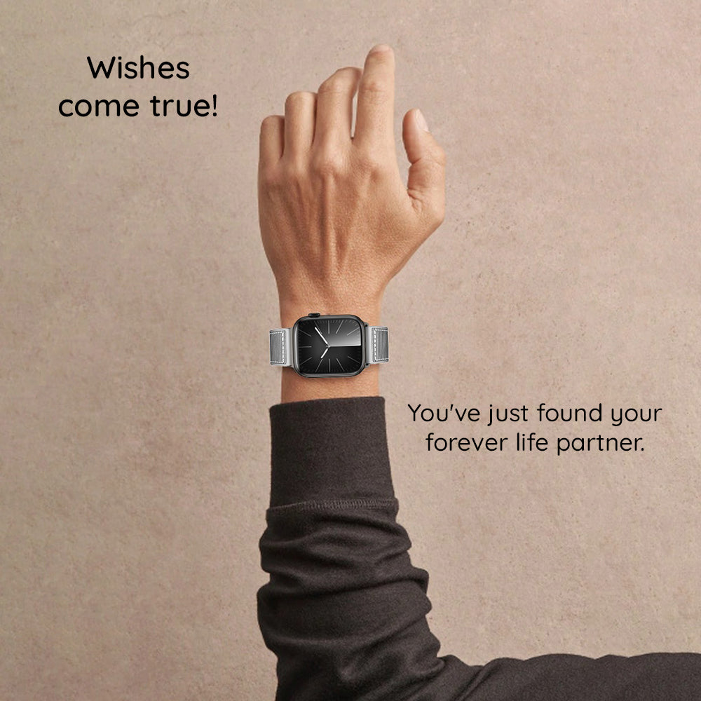 Techsuit W051 rem til Apple Watch 42mm / 41mm / 40mm / 38mm serien, Sort