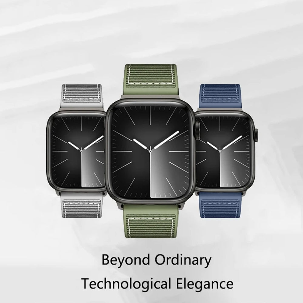 Techsuit W051 rem til Apple Watch 42mm / 41mm / 40mm / 38mm serien, Sort