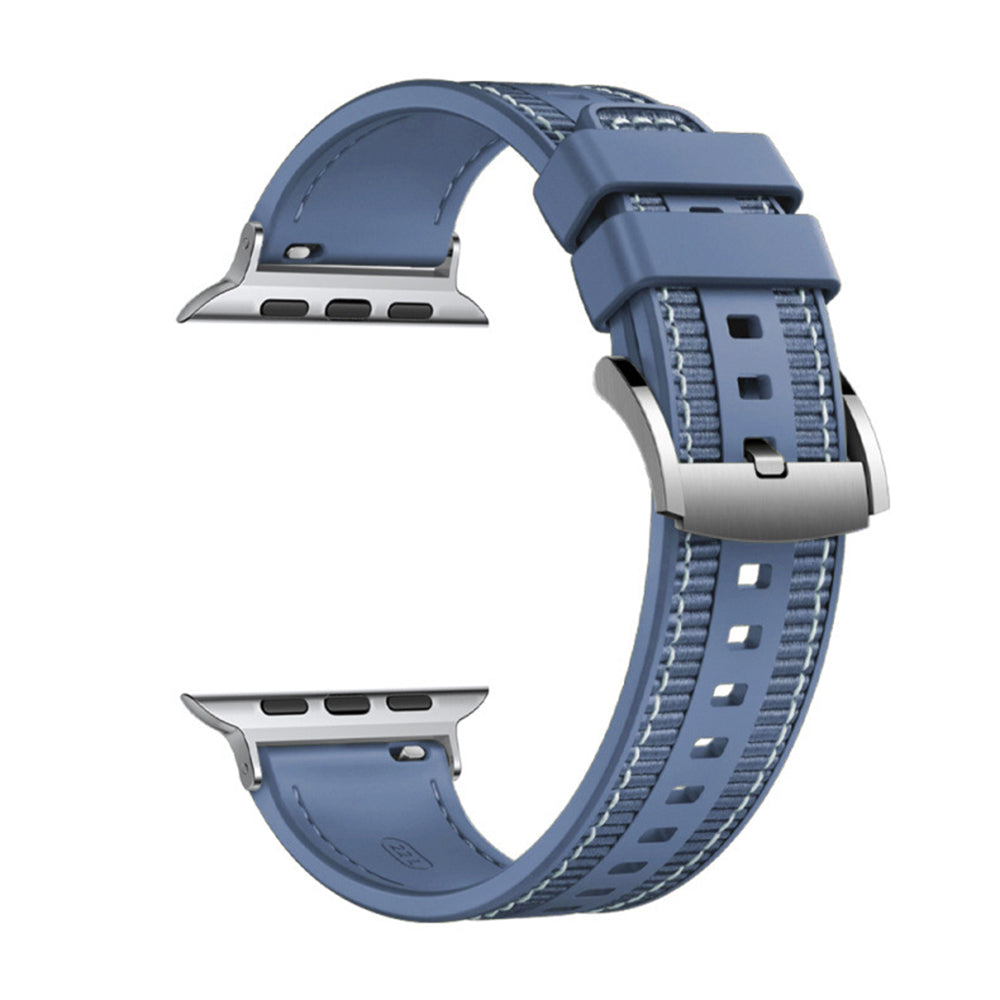 Techsuit W051 rem til Apple Watch 49mm / 46mm / 45mm / 44mm / 42mm serien, Mørkeblå