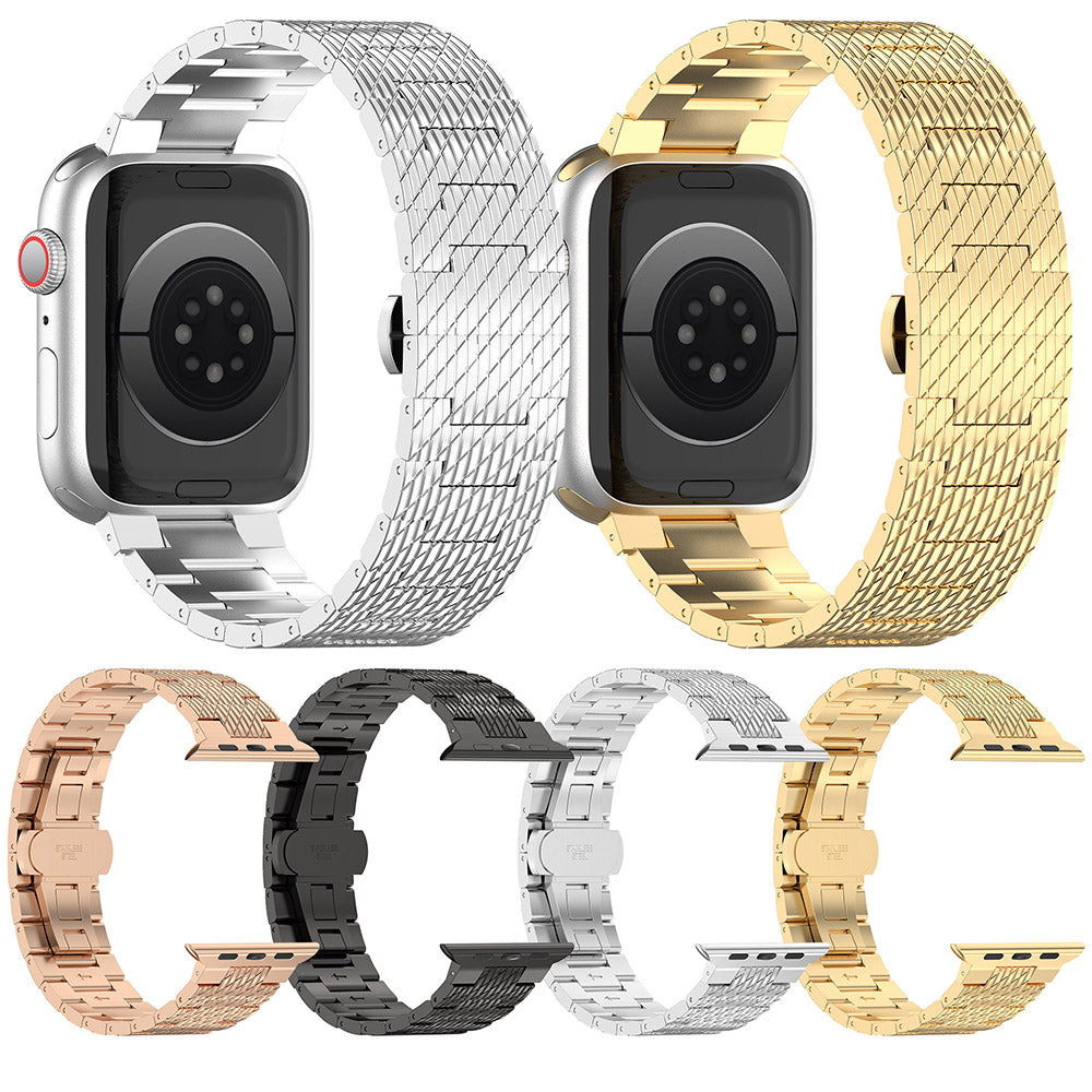 Techsuit W052 rem til Apple Watch 42mm / 41mm / 40mm / 38mm serien, Sort
