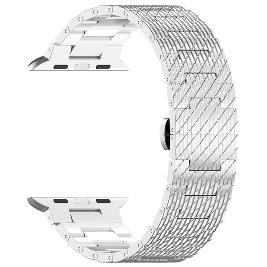 Techsuit W052 rem til Apple Watch 49mm / 46mm / 45mm / 44mm / 42mm serien, Sølvfarvet