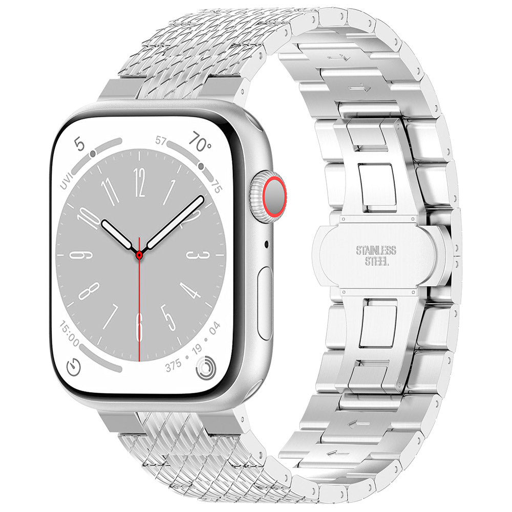 Techsuit W052 rem til Apple Watch 49mm / 46mm / 45mm / 44mm / 42mm serien, Sølvfarvet