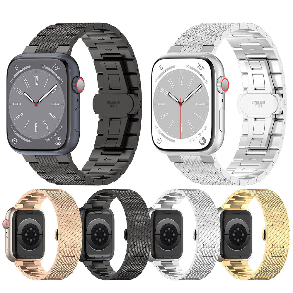 Techsuit W052 rem til Apple Watch 49mm / 46mm / 45mm / 44mm / 42mm serien, Sølvfarvet