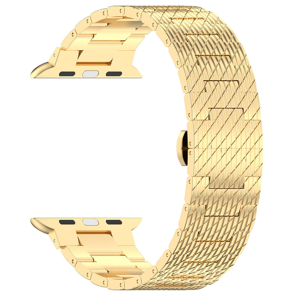 Techsuit W052 rem til Apple Watch 49mm / 46mm / 45mm / 44mm / 42mm serien, Gylden