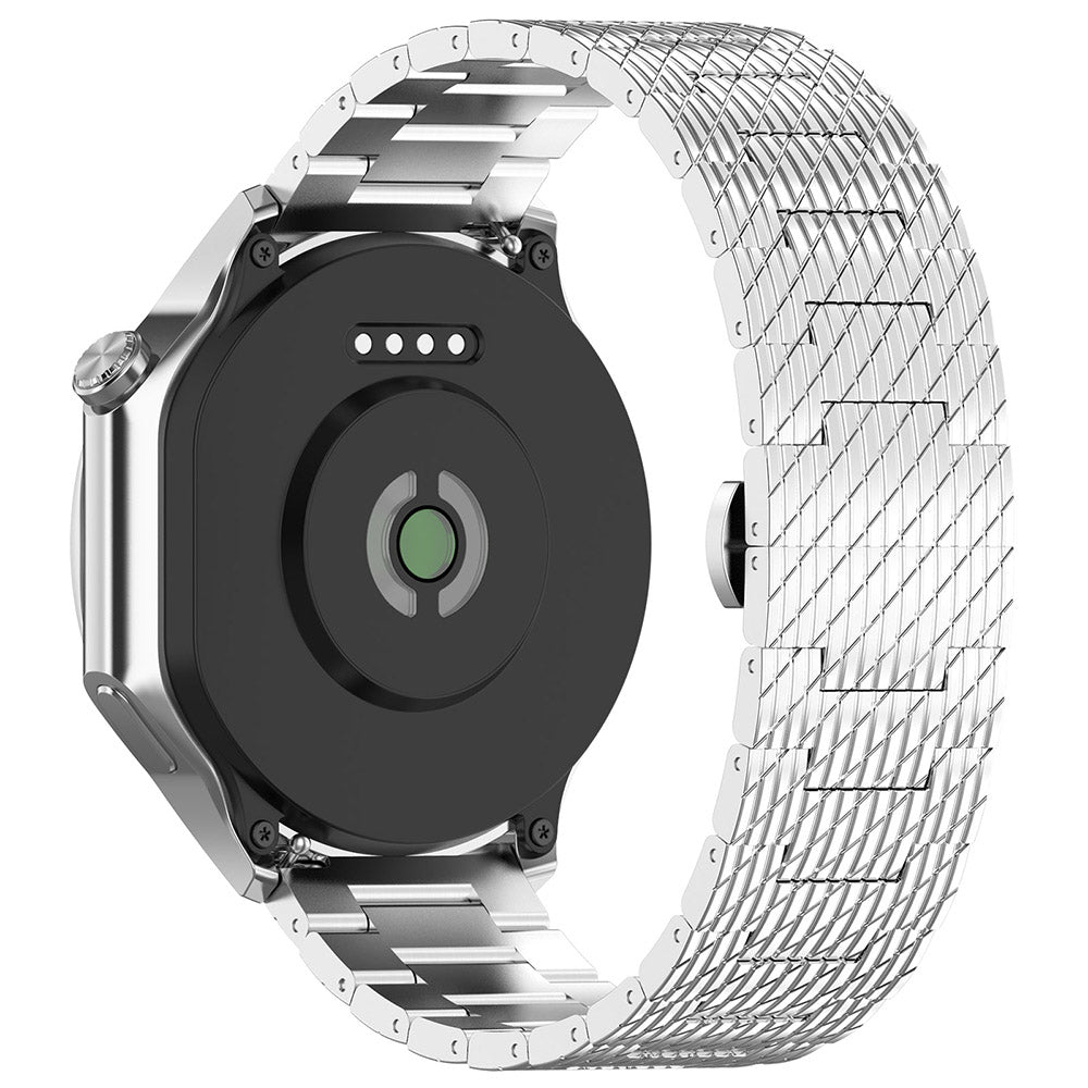 Techsuit W052 rem til Huawei Watch / Xiaomi Watch Series, 22mm, Sølvfarvet