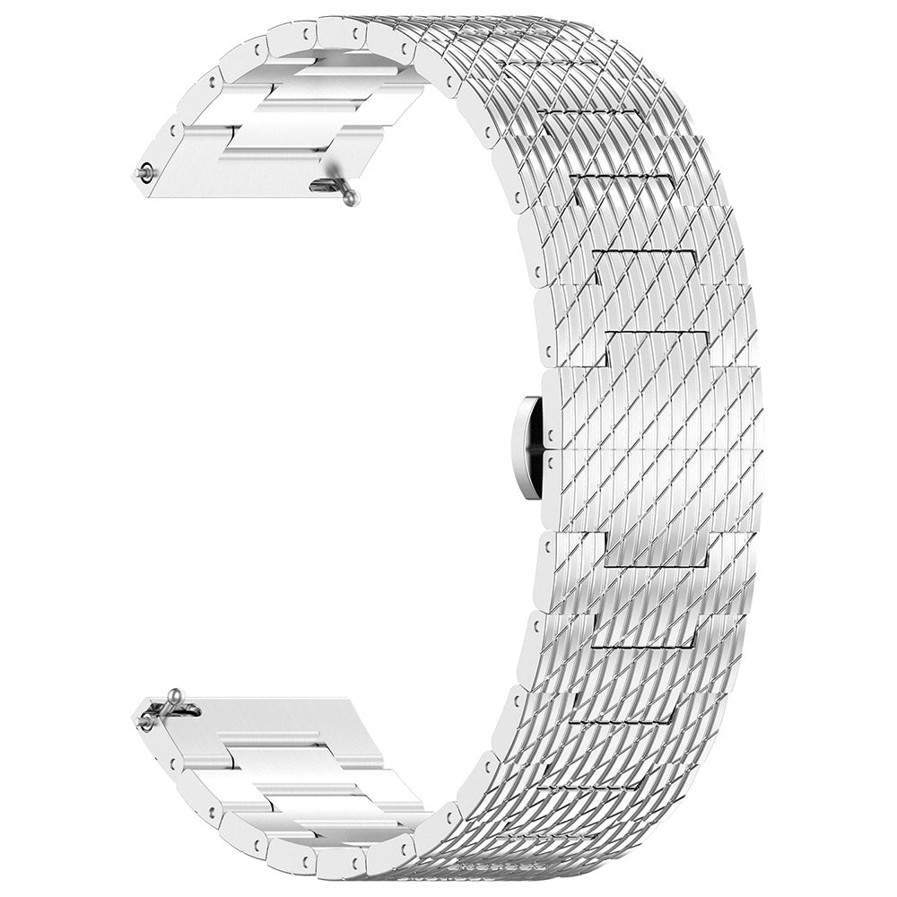Techsuit W052 rem til Huawei Watch / Xiaomi Watch Series, 22mm, Sølvfarvet