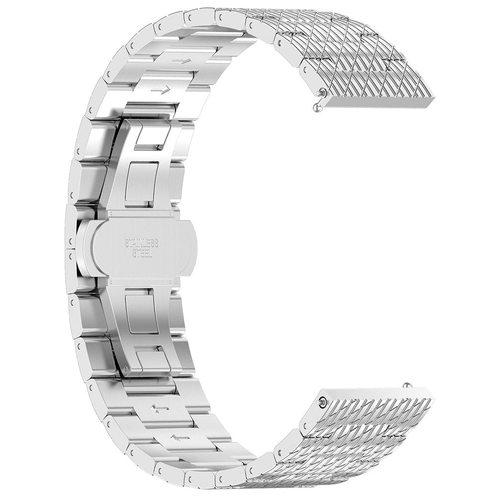 Techsuit W052 rem til Huawei Watch / Xiaomi Watch Series, 22mm, Sølvfarvet