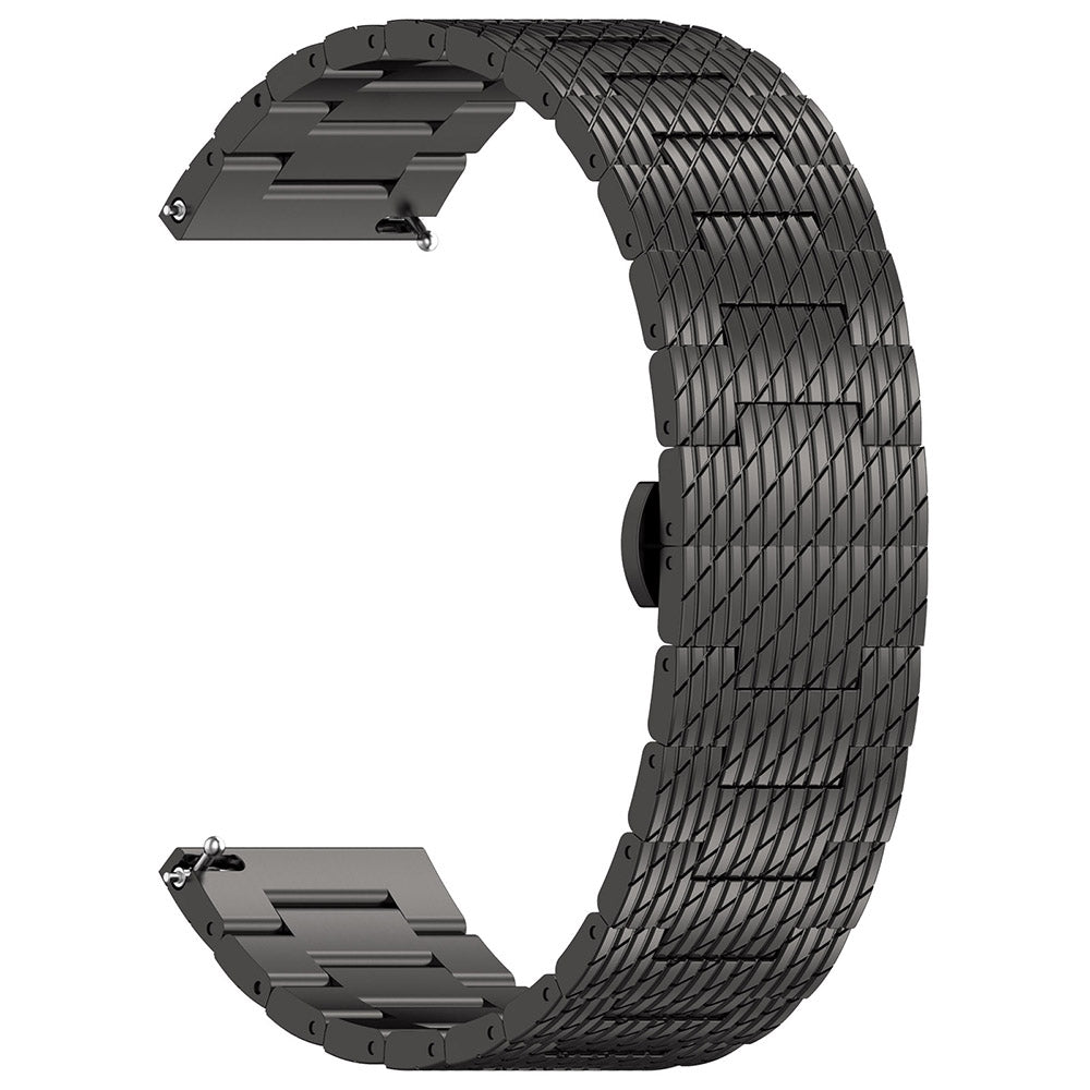 Techsuit W052 rem til Samsung Galaxy Watch / Huawei Watch Series, 20mm, Sort