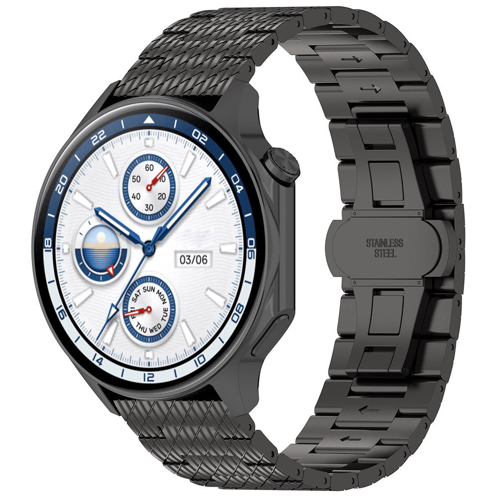 Techsuit W052 rem til Samsung Galaxy Watch / Huawei Watch Series, 20mm, Sort
