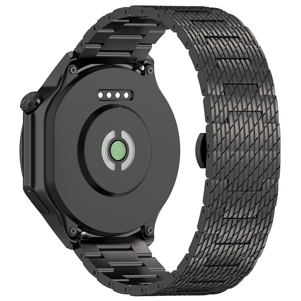 Techsuit W052 rem til Samsung Galaxy Watch / Huawei Watch Series, 20mm, Sort