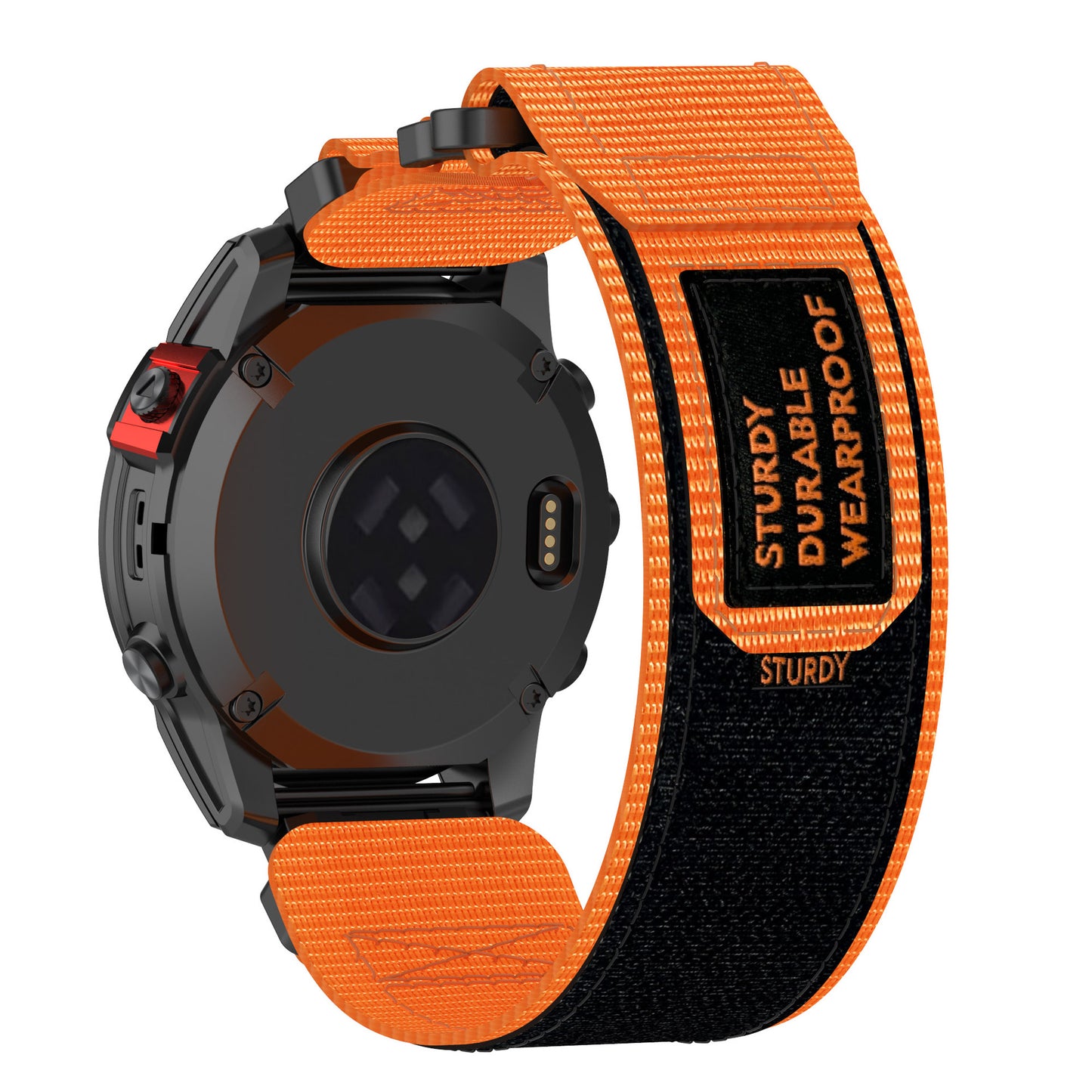 Techsuit W057 rem til Garmin Instinct / Approach / Fenix Watch Series, 20mm, Orange