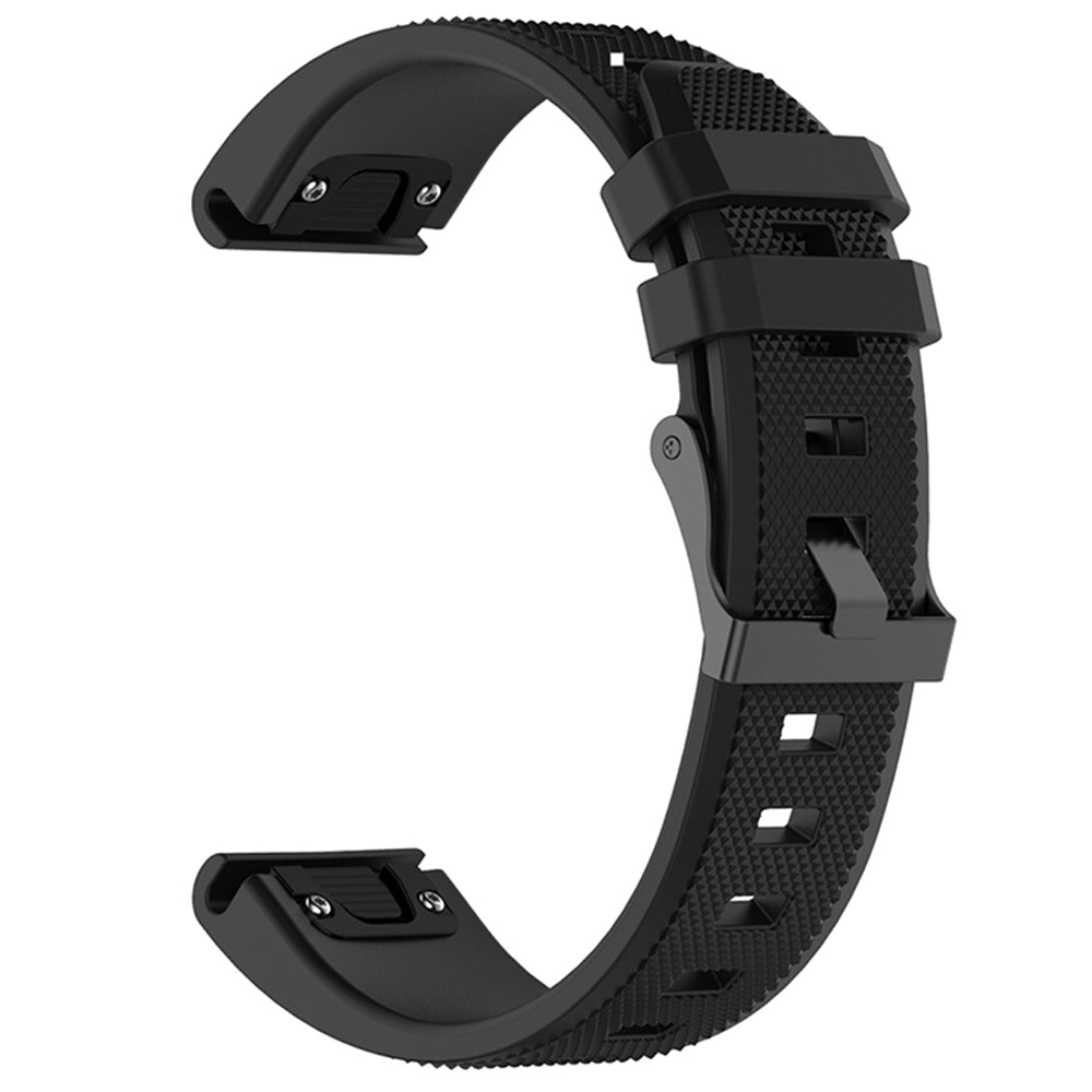 Techsuit W058 rem til Garmin Instinct / Approach / Fenix Watch Series, 20mm, Sort