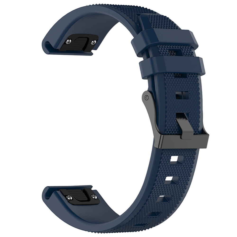 Techsuit W058 rem til Garmin Watch Fenix Series, 26mm, Marineblå