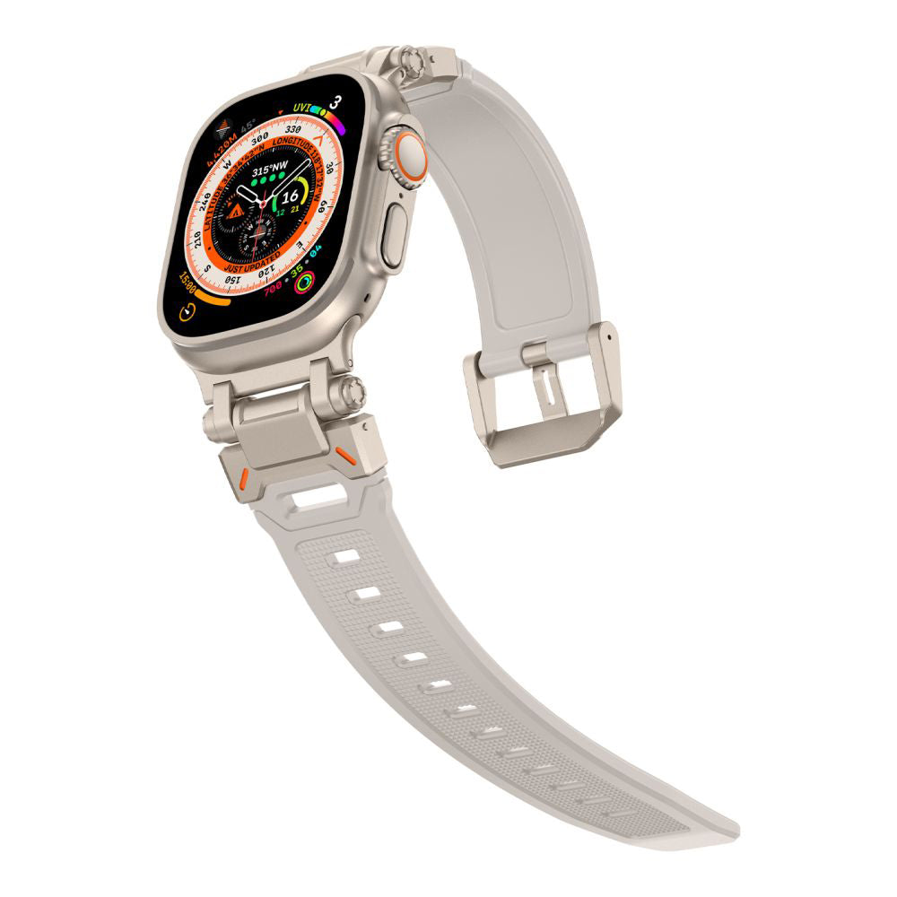 Techsuit W064 rem til Apple Watch 49mm / 46mm / 45mm / 44mm / 42mm serien, Sølvfarvet