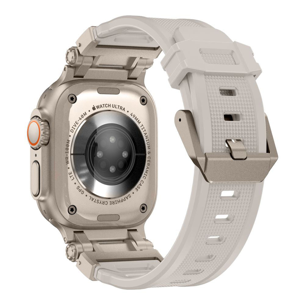 Techsuit W064 rem til Apple Watch 49mm / 46mm / 45mm / 44mm / 42mm serien, Sølvfarvet