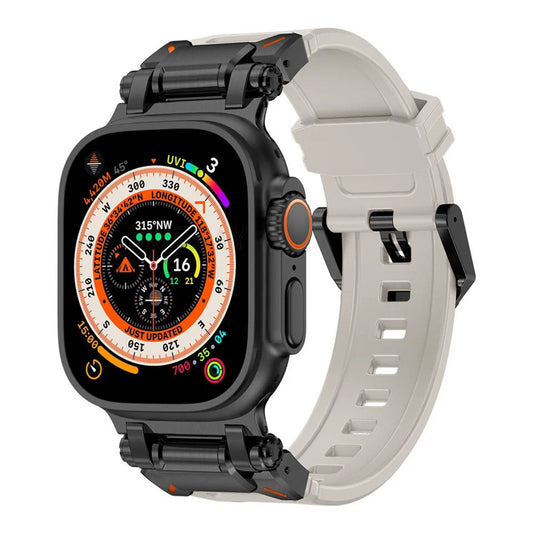 Techsuit W064 rem til Apple Watch 49mm / 46mm / 45mm / 44mm / 42mm serien, Sort Grå