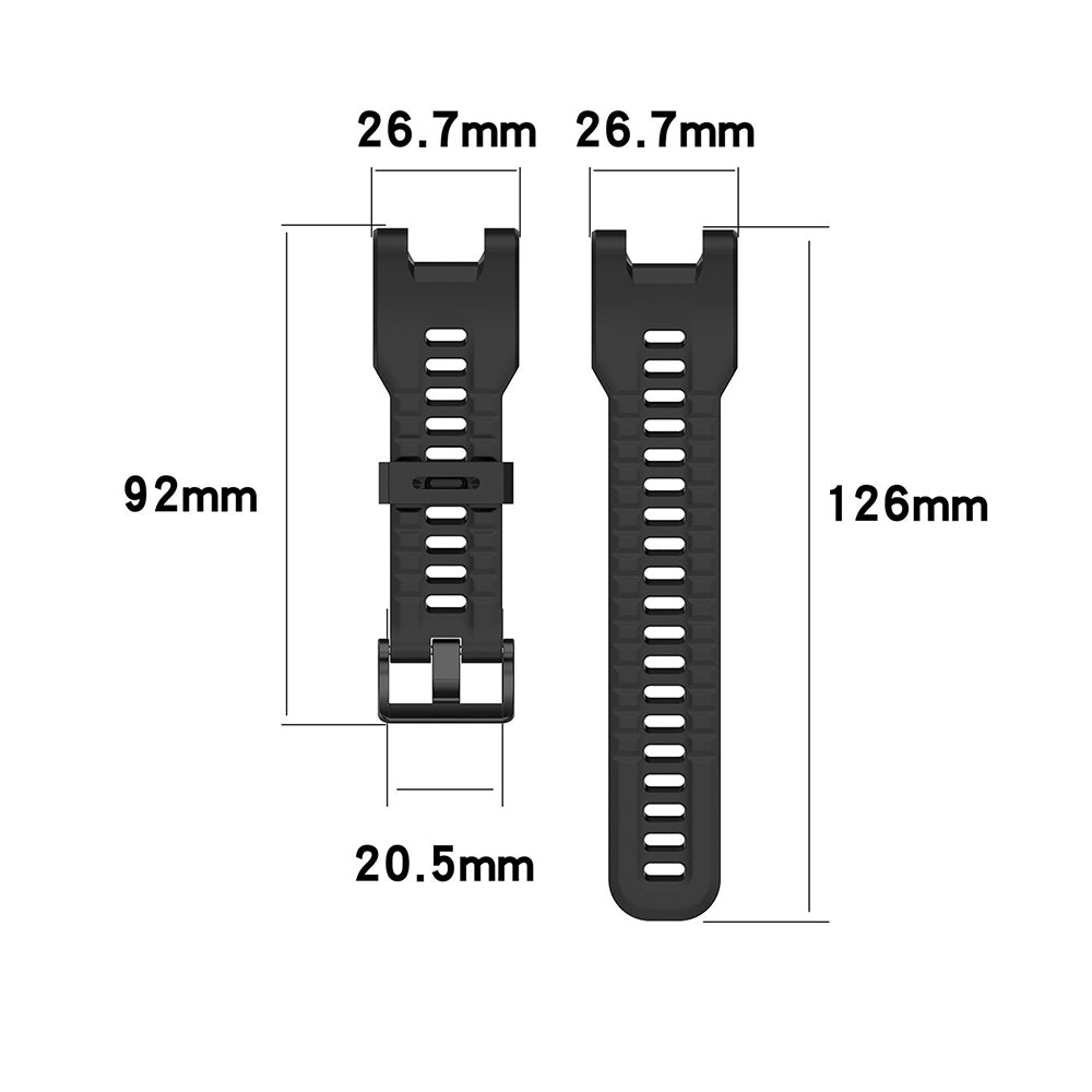 Techsuit W067 rem til Amazfit T-Rex Pro / T-Rex, Sort