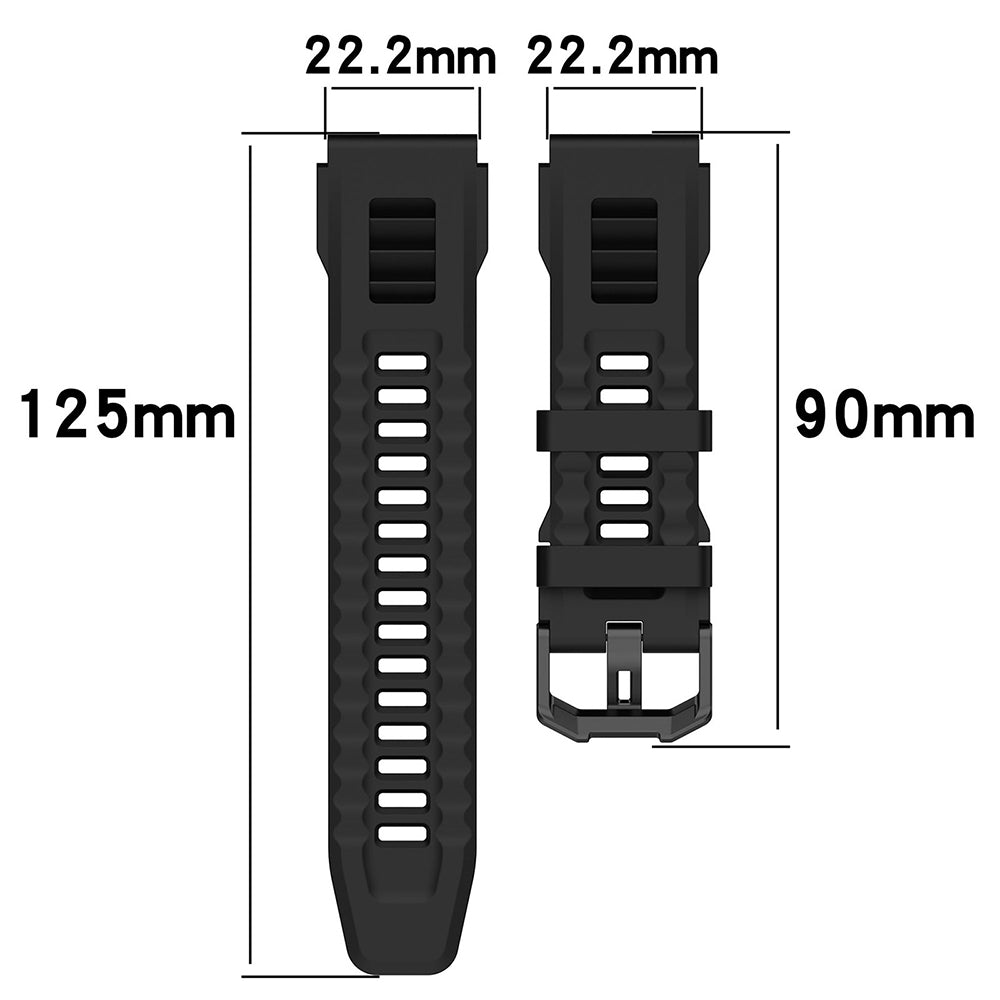 Techsuit W067 rem til Amazfit T-Rex Ultra, Sort