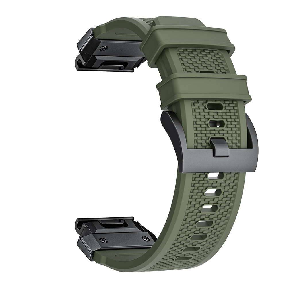 Techsuit W068 rem til Garmin Watch Fenix / Forerunner / Approach Series, 22mm, Sort Orange