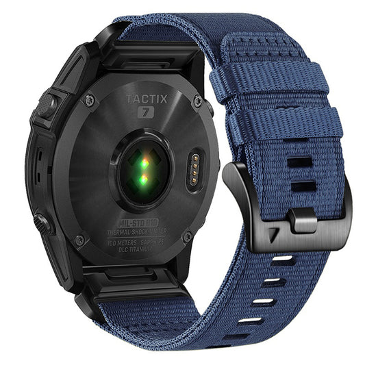 Techsuit W070 rem til Garmin Instinct / Approach / Fenix Watch Series, 20mm, Marineblå