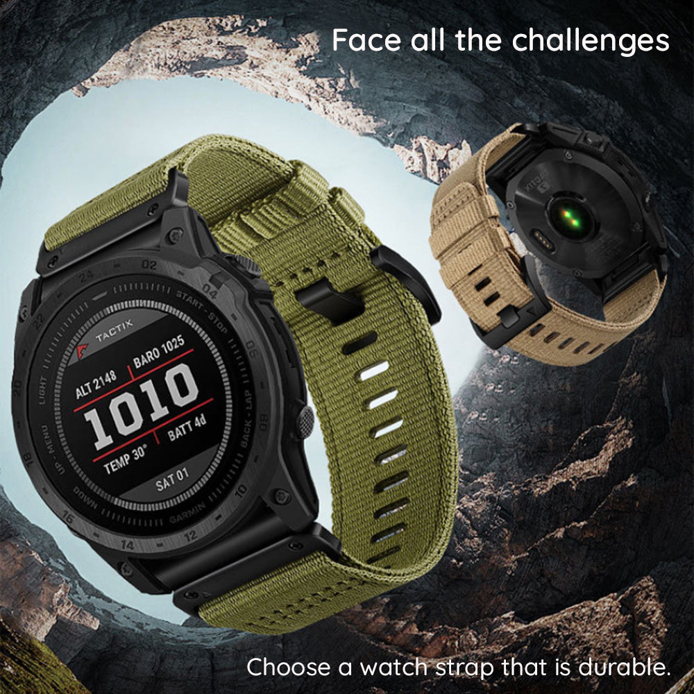 Techsuit W070 rem til Garmin Instinct / Approach / Fenix Watch Series, 20mm, Orange