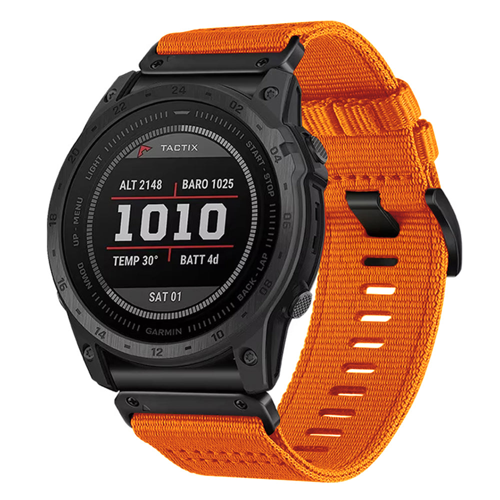 Techsuit W070 rem til Garmin Watch Fenix / Forerunner / Approach Series, 22mm, Orange