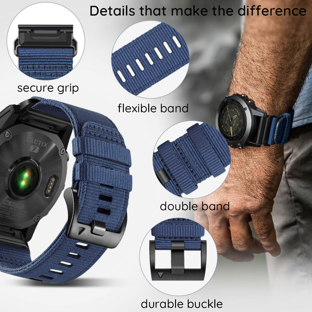 Techsuit W070 rem til Garmin Watch Fenix / Forerunner / Approach Series, 22mm, Orange
