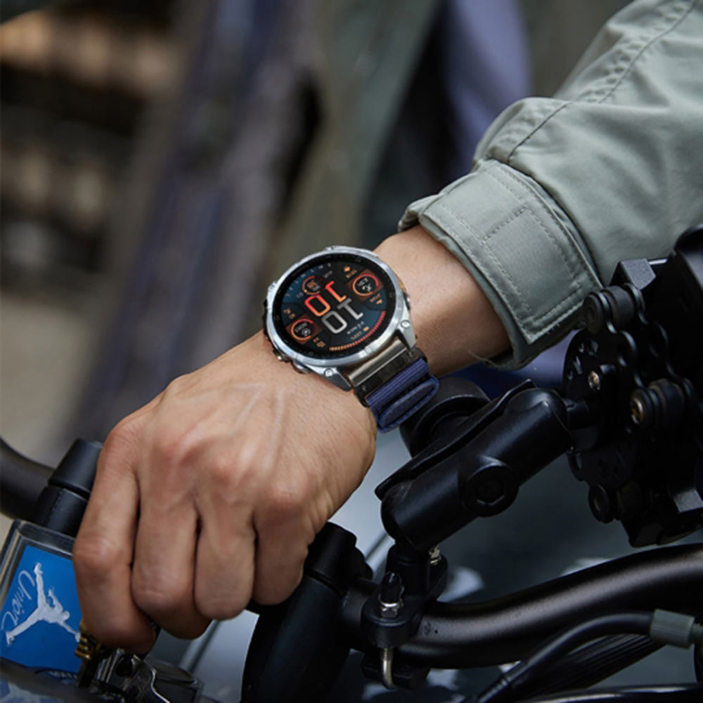 Techsuit W070 Strap for Garmin Watch Fenix Series, 26mm, Navy Blue