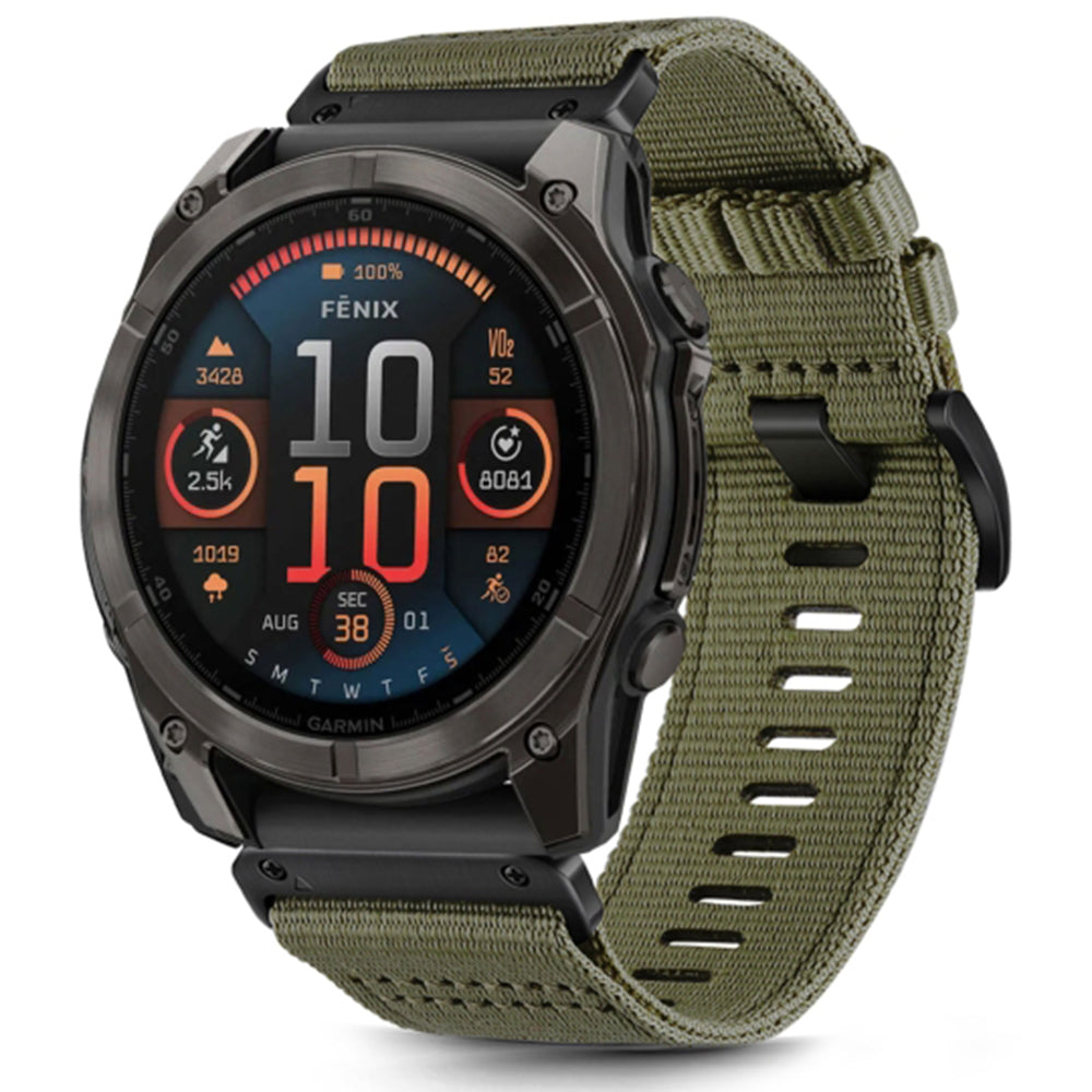 Techsuit W070 rem til Garmin Watch Fenix Series, 26mm, Mørkegrøn