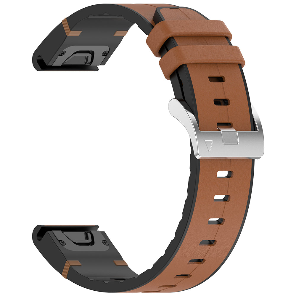 Techsuit W071 rem til Garmin Instinct / Approach / Fenix Watch Series, 20mm, Brun