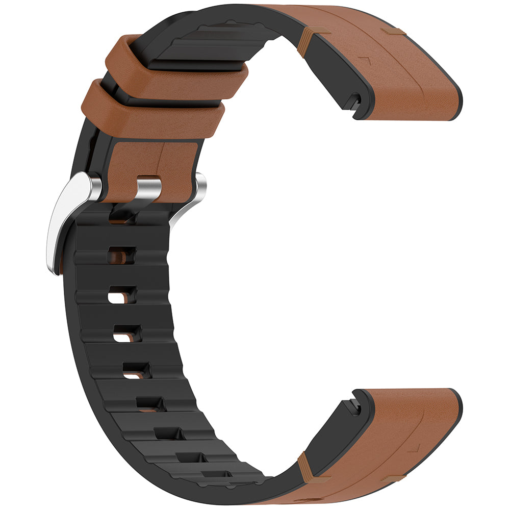 Techsuit W071 rem til Garmin Instinct / Approach / Fenix Watch Series, 20mm, Brun