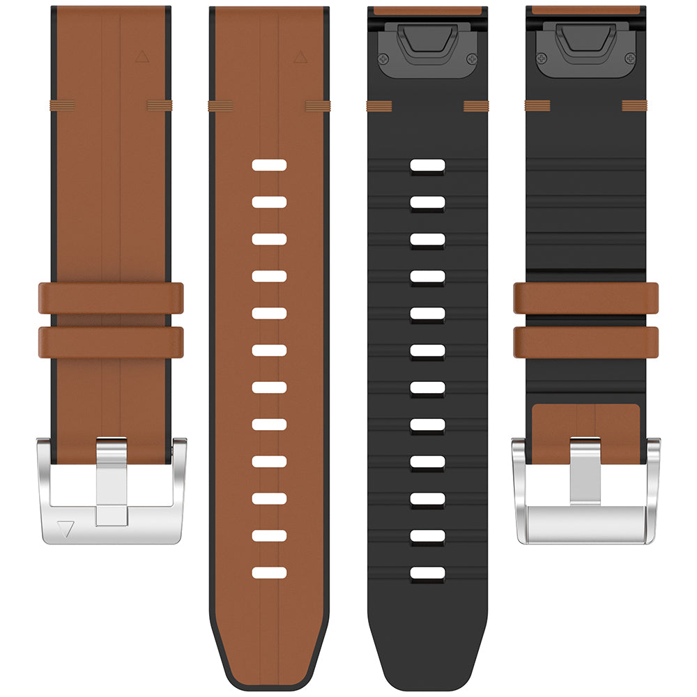 Techsuit W071 rem til Garmin Instinct / Approach / Fenix Watch Series, 20mm, Brun