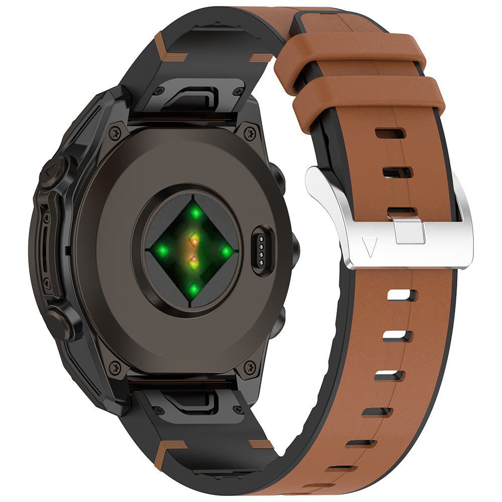 Techsuit W071 rem til Garmin Watch Fenix / Forerunner Series, 22mm, Brun
