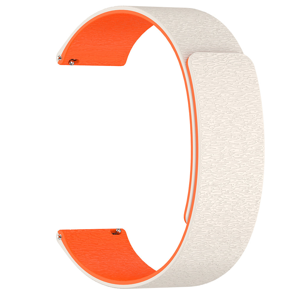 Techsuit W074 rem til Huawei Watch / Garmin Watch Series, 18mm, Beige Orange