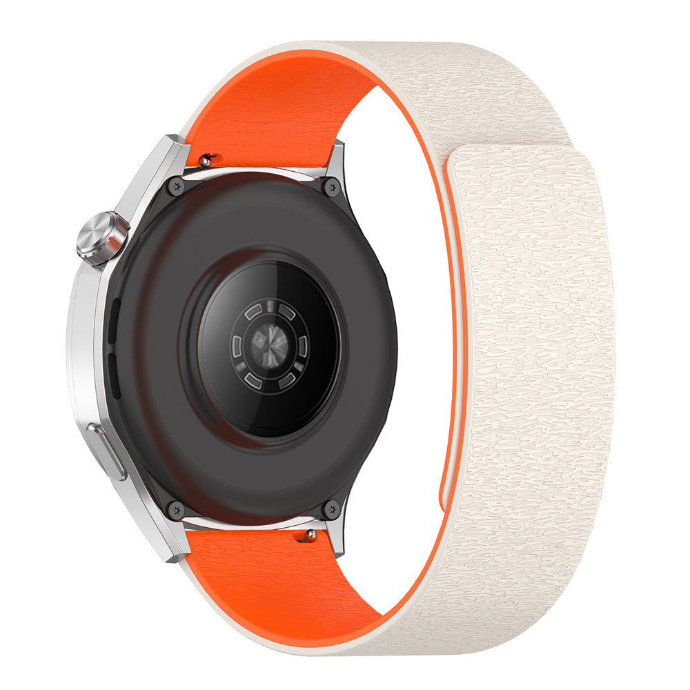 Techsuit W074 rem til Huawei Watch / Garmin Watch Series, 18mm, Beige Orange