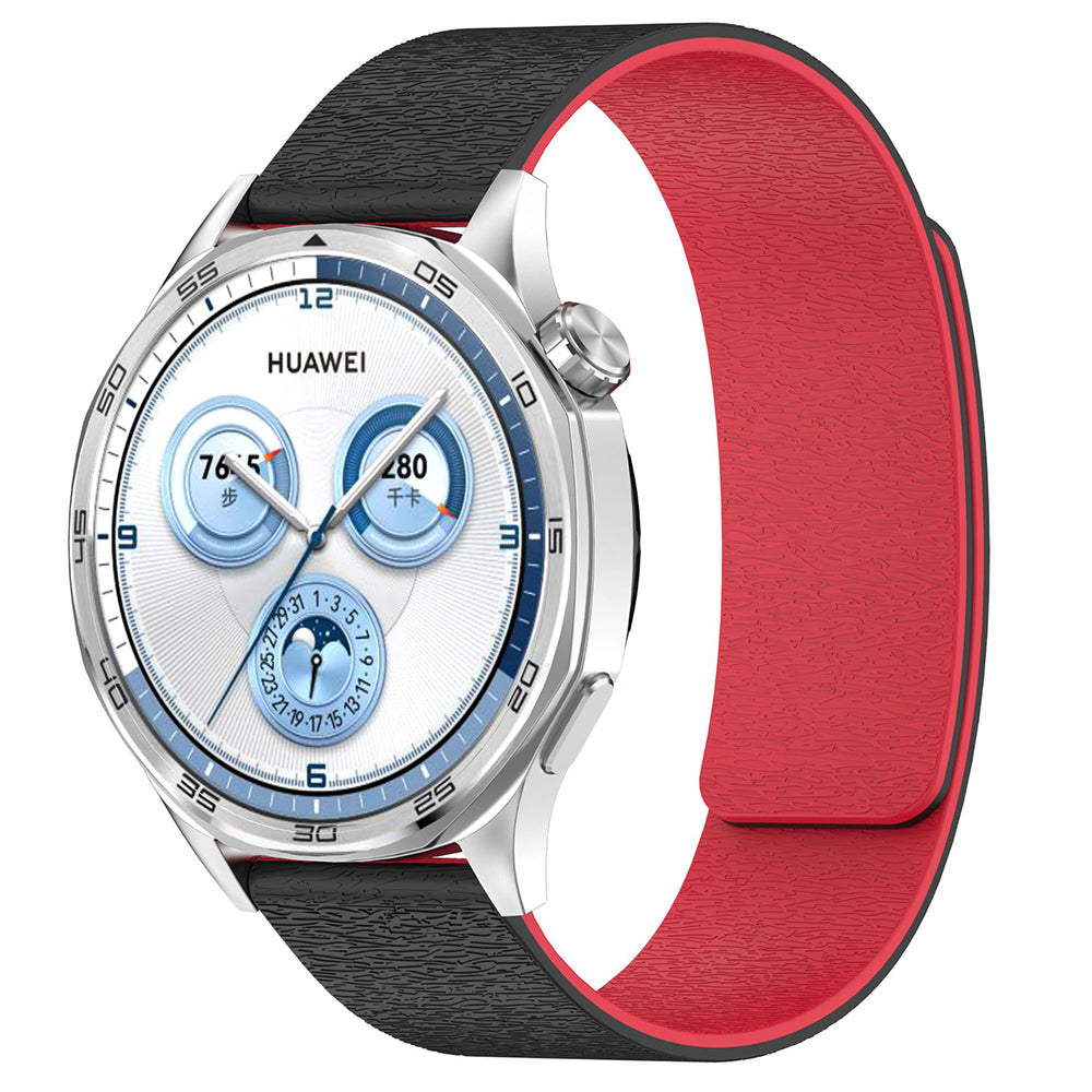 Techsuit W074 Strap for Huawei Watch / Garmin Watch Series, 18mm, Black Red
