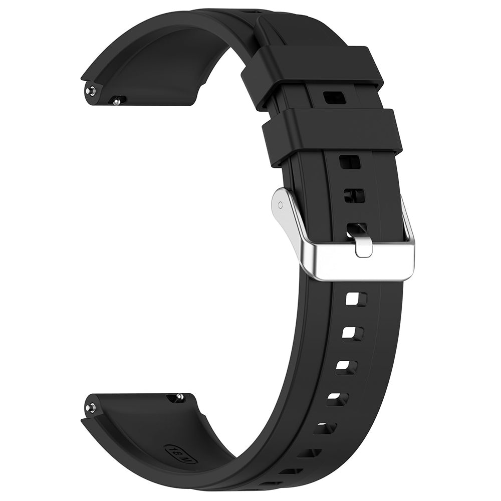Techsuit W075 rem til Huawei Watch / Garmin Watch Series, 18mm, Sort