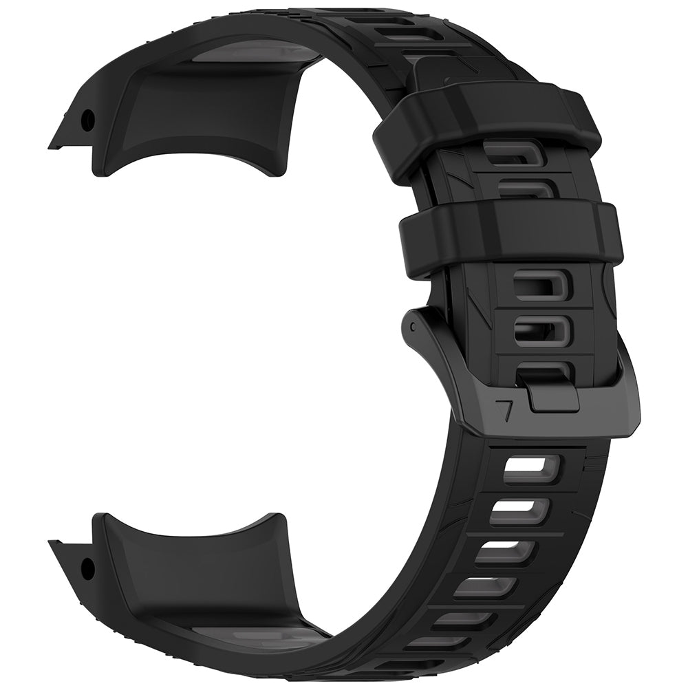 Techsuit W077 rem til Garmin Instinct 3 45mm Solar / Instinct 3 45mm, Sort Grå