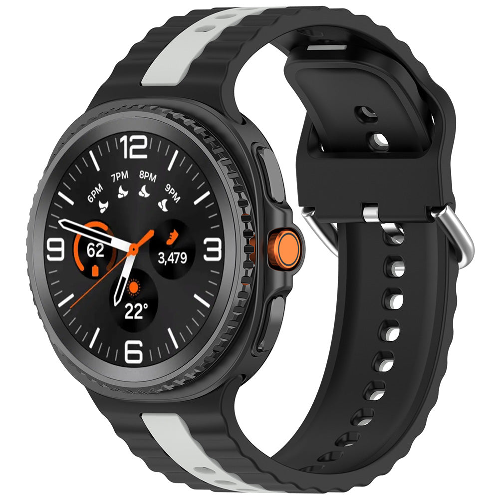Techsuit W078 rem til Samsung Galaxy Watch 8 Classic / Watch8 44mm / Watch 8 40mm, Sort