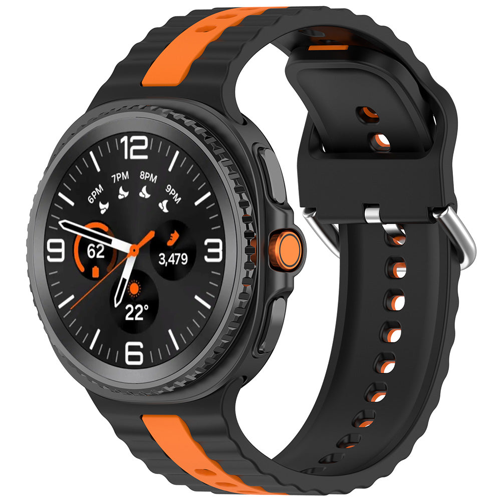 Techsuit W078 Strap for Samsung Galaxy Watch8 / Watch8 Classic Series, Black Orange