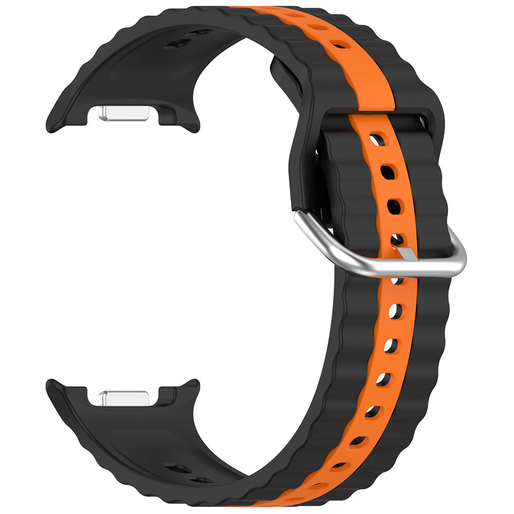 Techsuit W078 Strap for Samsung Galaxy Watch8 / Watch8 Classic Series, Black Orange