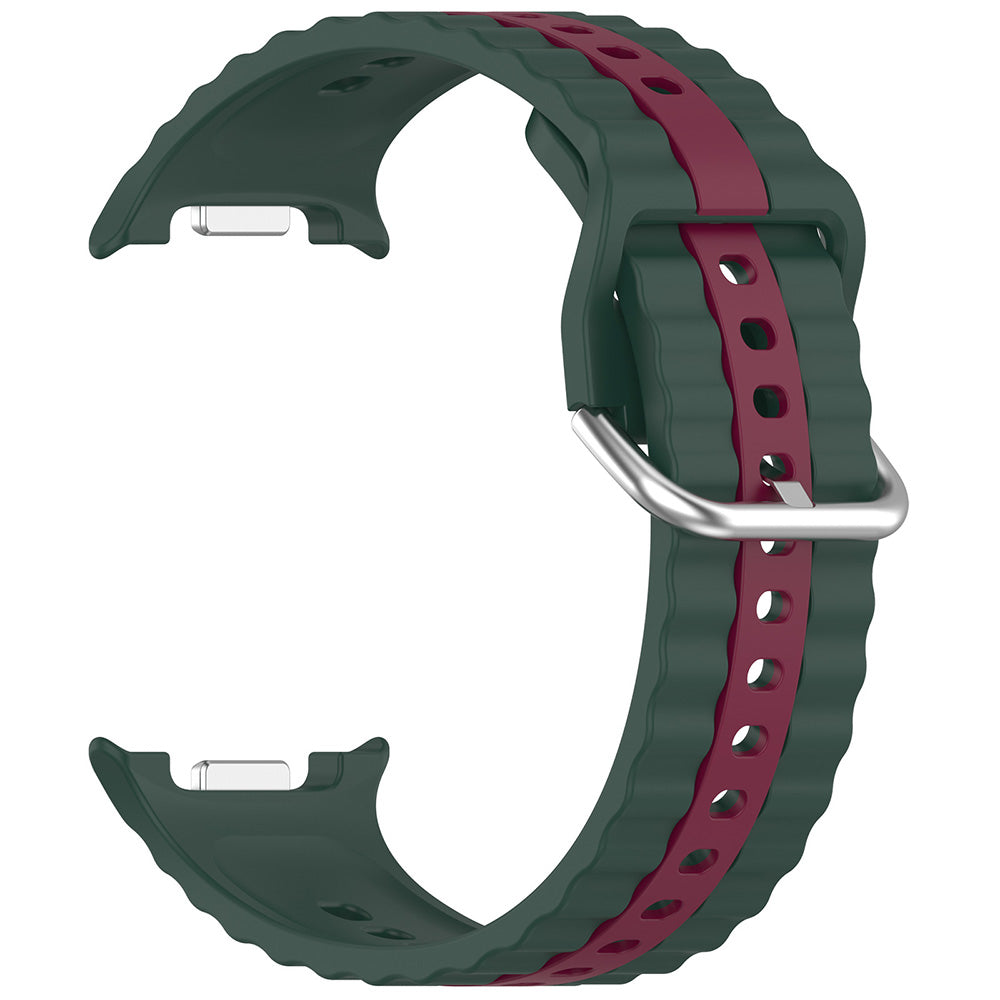 Techsuit W078 rem til Samsung Galaxy Watch 8 Classic / Watch8 44mm / Watch 8 40mm, Mørkegrøn