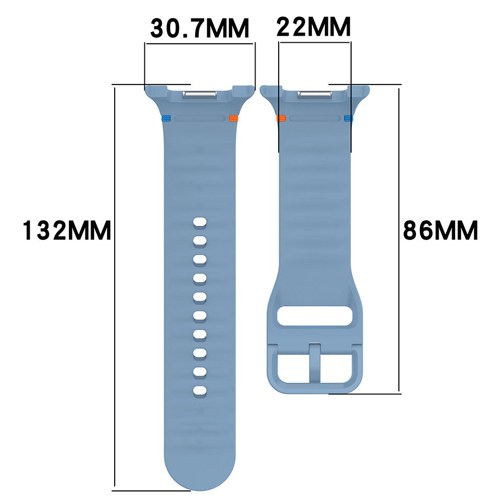 Techsuit W079 rem til Samsung Galaxy Watch 8 Classic / Watch8 44mm / Watch 8 40mm, Marineblå