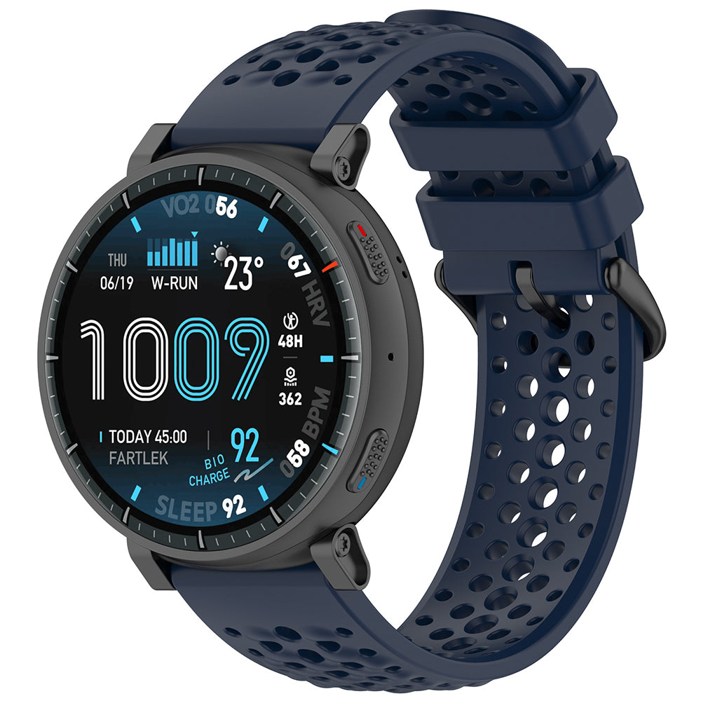 Techsuit W083 rem til Amazfit Watch / Samsung Watch Series, 22mm, Marineblå