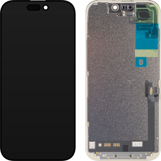 Display med Touchscreen til Apple iPhone 17, med Ramme, Sort, Servicepakke 661-56065