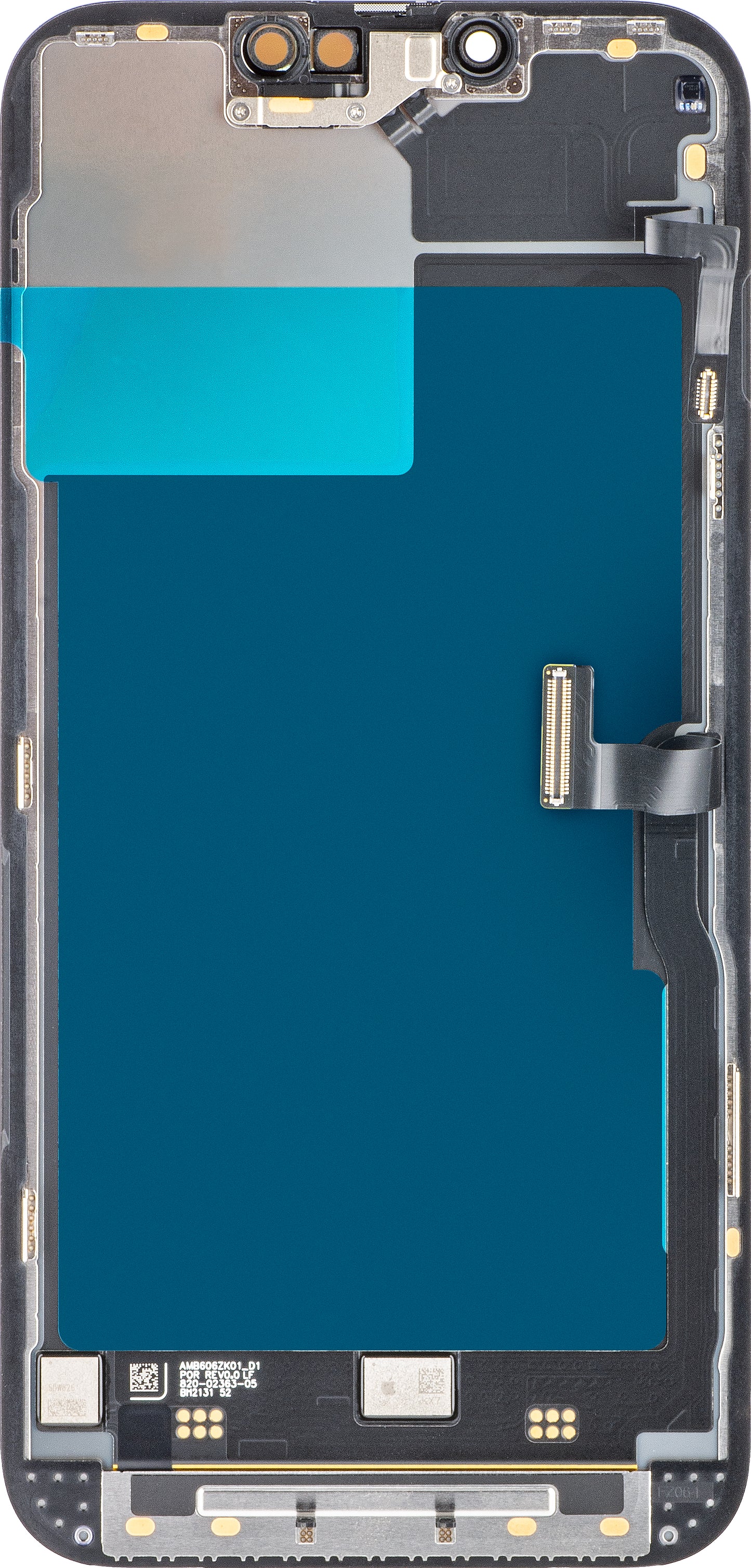 Touchscreen Display Apple iPhone 13 Pro, med ramme, sort, Service Pack 661-21993