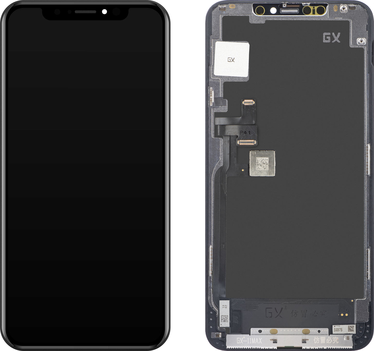 Touchscreen Display GX til Apple iPhone 11 Pro Max, med ramme, OLED-version, sort