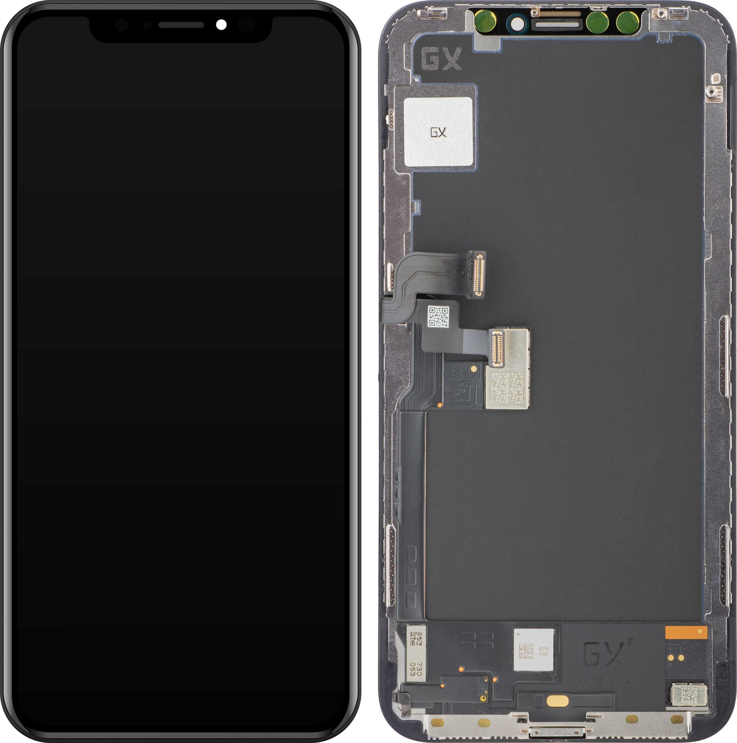 Touchscreen Display GX til Apple iPhone X, med ramme, OLED-version, sort