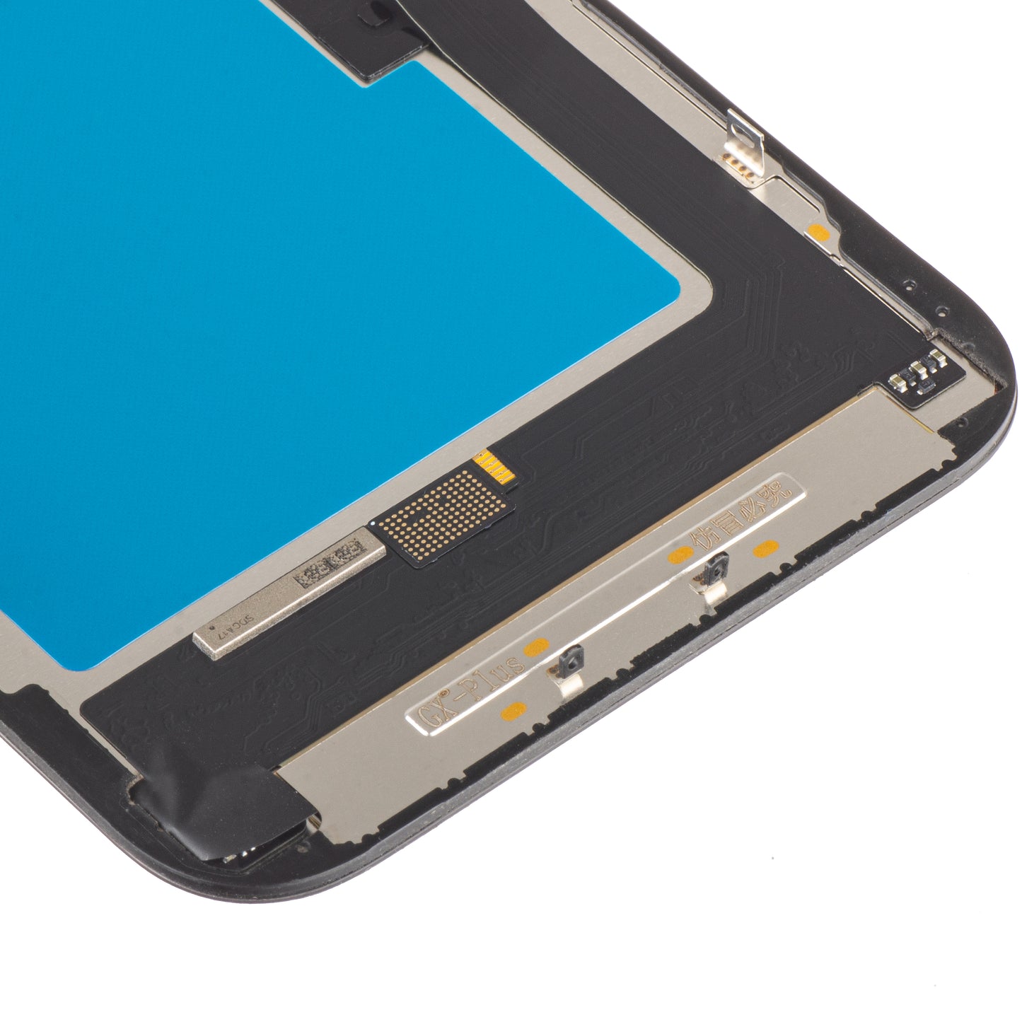Display med GX touchscreen til Apple iPhone 13 Pro Max, med ramme, flytbar OLED IC-version, sort